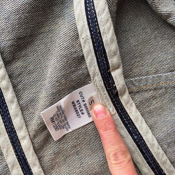 DRKSHDW Distressed Denim Drape Front Jacket - Sm - Picture 9 of 9